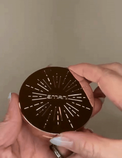 Emani Flawless Matte Foundation with a sleek rose gold compact. A 100% natural, vegan, and cruelty-free foundation for normal to combination skin. Perfect for sensitive skin, providing long-lasting coverage while controlling shine and delivering a matte finish. Ideal for acne-prone and hormonal skin.