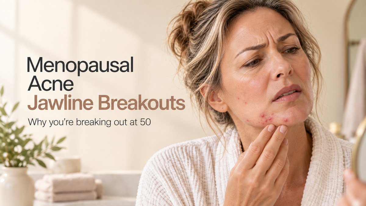 Menopausal Acne Jawline Breakouts: Why You're Breaking Out at 50