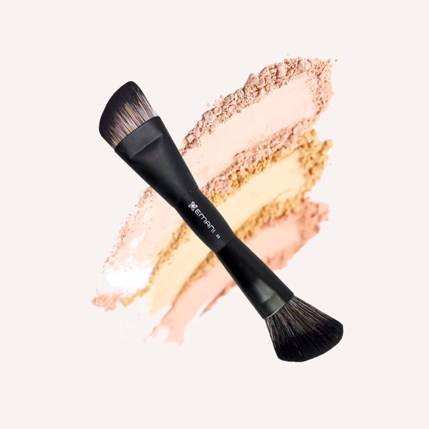 duo foundation brush with makeup powder 