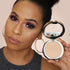 Emani bamboo setting powder with dark skin model
