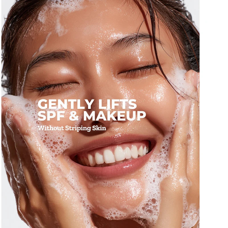 Before and after Soft Cloud Cleanser